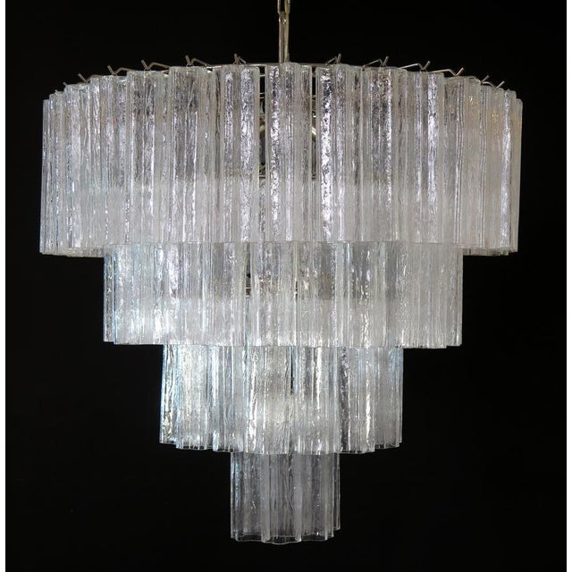 Metal Murano Glass Chandeliers in the Style of Toni Zuccheri for Venini, Set of 2 For Sale - Image 7 of 8
