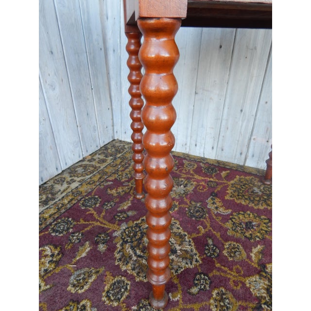 19th Century Bobbin Leg Two Drawer Side Table For Sale - Image 4 of 10