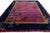 1920s 1920s Antique Chinese Art Deco Rug With Floral Branches in Magenta and Navy Blue For Sale - Image 5 of 13