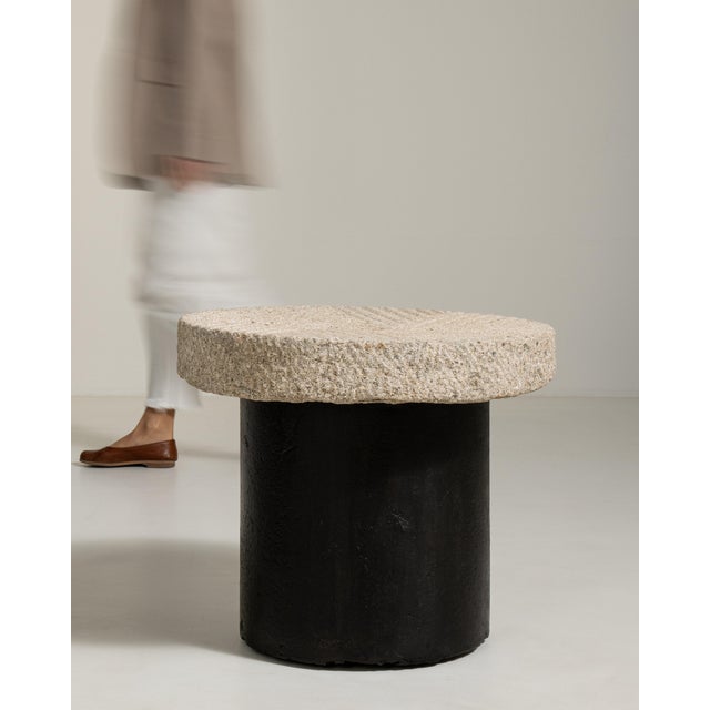 Iron Side Table with Stone Top, Antique, China, Early 20th Century For Sale - Image 9 of 12