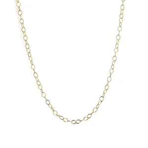 18 Karat Yellow Gold Large Link Chain 34 Inch