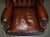 Chesterfield Wingback Chairs and Ottomans in Brown Leather, Set of 4 For Sale - Image 14 of 18
