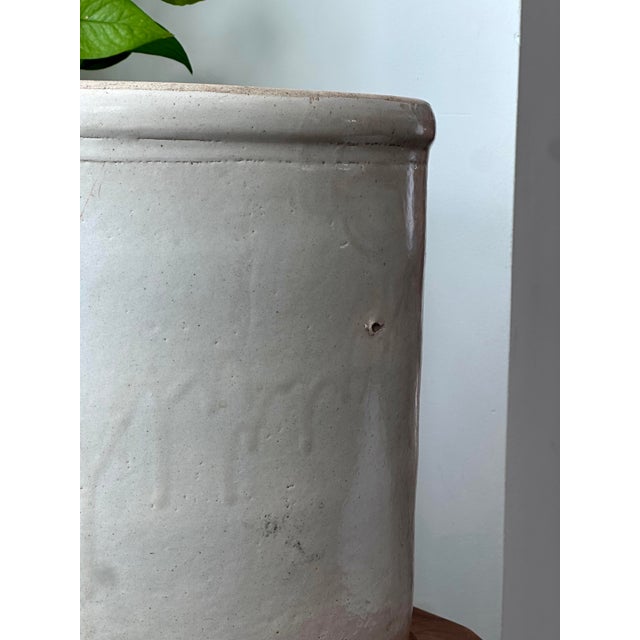 Antique 4 Gallon Stoneware Crock For Sale - Image 4 of 10