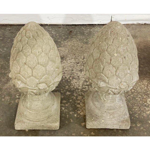 Vintage Concrete Acorn Garden Finials, a Pair Chairish