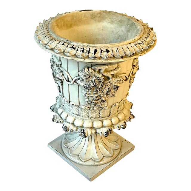 Italian Distressed Foliate Planter For Sale