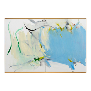 Robert O'Meara Abstract Composition Diptych Oil