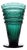 Large Antique Art Deco Vase in Cut Emerald Crystal, Bohemia, 1920s For Sale