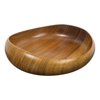 Handmade Teak Bowl, Westphalia, Germany, 1960s For Sale