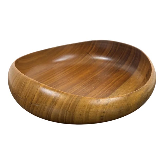 Handmade Teak Bowl, Westphalia, Germany, 1960s For Sale