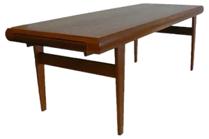 Danish Teak Coffee Table with Built-In Nesting Table from Trioh, 1970s