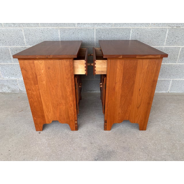 American Chatam Reproductions Shaker Style Nightstands - A Pair For Sale - Image 3 of 11