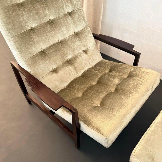 1960s Mid-Century Modern Lounge Chair Ottoman Set by Kipp Stewart for Directional For Sale - Image 11 of 11