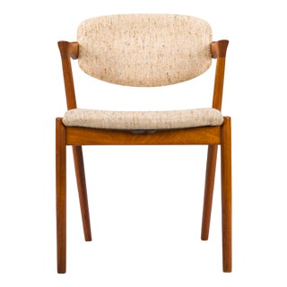Mid-Century Modern Teak Model 42 Chair by Kai Kristiansen for Schou Andersen, 1960s For Sale