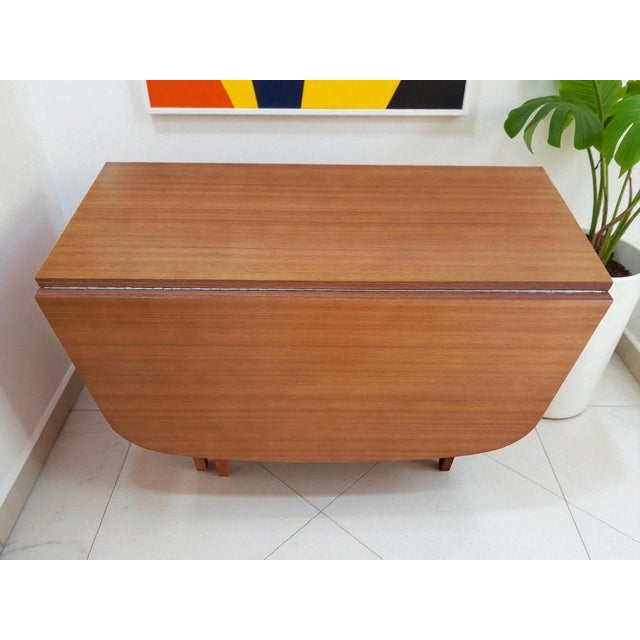 Vintage Dining Table in Teak with Drop Leaf, 1970 For Sale - Image 15 of 16