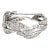 Mid 20th Century Vintage Diamond Leaf Eternity Ring Platinum Band, Sz 6.75 For Sale