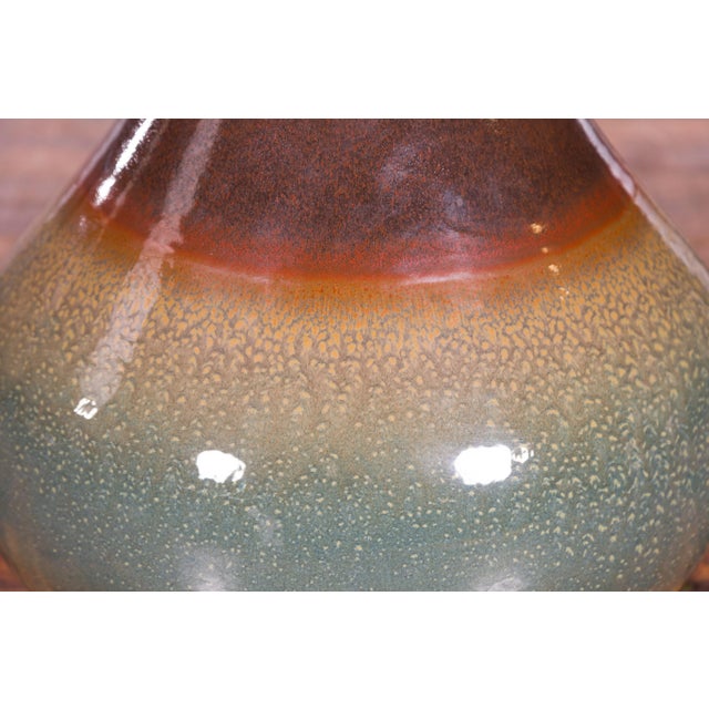 Large Contemporary Chiang Mai Prem Collection Jar with Green and Brown Glaze For Sale - Image 10 of 13