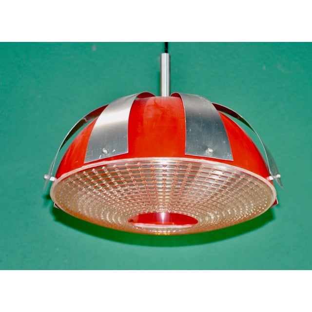 Plastic & Metal Ceiling Lamp, 1970s For Sale - Image 3 of 12