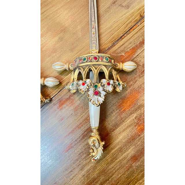 A Pair of Vintage Spanish Ceremonial Rapier-Style Swords! For Sale In Sacramento - Image 6 of 11