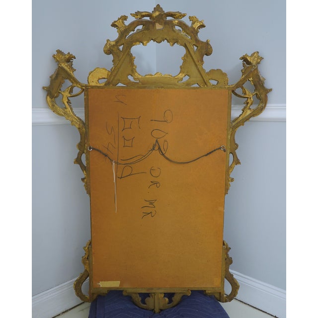 Stunning Italian Gold Giltwood Frame Mirror For Sale - Image 11 of 11