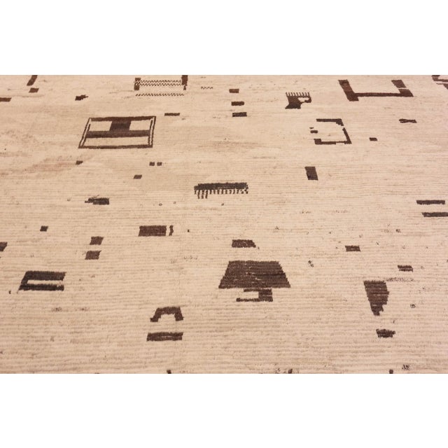 Large Primitive Design Modern Moroccan Area Rug, Country of Origin: Afghanistan, Circa Date: Modern