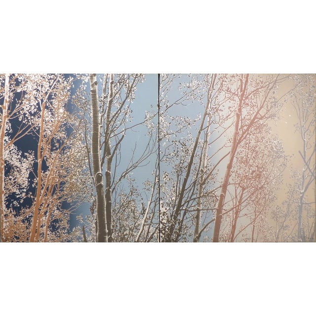 Paula Crane "Sky Banner II & III" Diptych Signed Fine Art Etchings 1980s For Sale In Denver - Image 6 of 11