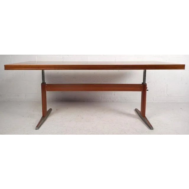 1970s Mid-Century Modern Danish Adjustable Coffee Table For Sale - Image 5 of 10