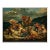 1955 After Eugene Delacroix "Oriental Lion Hunt", Vintage Full-Color Print For Sale