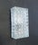 Italian wall light with clear textured rectangular glass shade / Made in Italy circa 1960s Measures: Height 9.5 inches,...