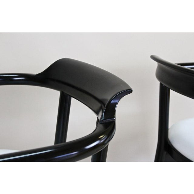 Armchairs with White Leather Upholstery from Thonet, 1980s, Set of 2 For Sale - Image 10 of 18