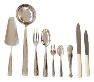 Large French Cutlery Set for Twelve People from Le Couvert Français Coquille, 1930s, Set of 75