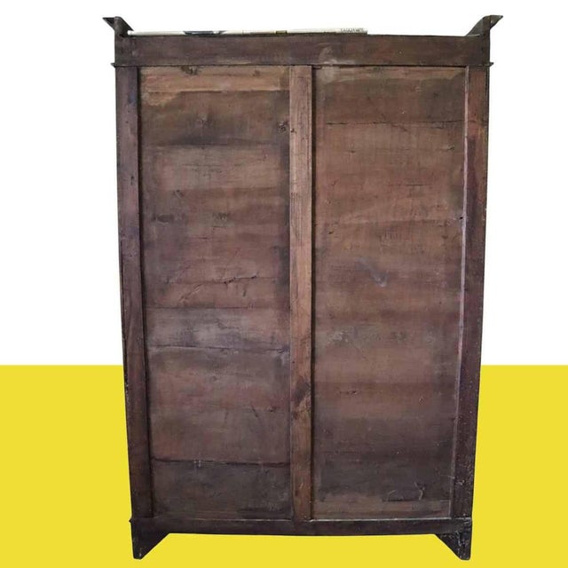 Vintage Brown Wooden Wardrobe For Sale - Image 11 of 12