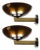 Vintage Art Deco Bauhaus Wall Lamps in Brass, 1930s, Set of 2 For Sale