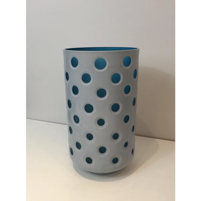 Glass Design Overlay Glass Vase, Italy, circa 1970 For Sale - Image 7 of 13