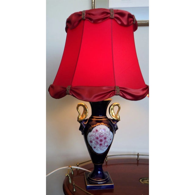 1970s Lindner Kueps Bavaria Cobalt Amphora Lamp For Sale - Image 4 of 12