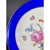 Limoges porcelain collection plate decor Magic Blue & Flowers. Limoges France. Magic blue background and the highly...