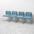 1970s Metal and Blue Fabric Chairs, 1970s, Set of 4 For Sale - Image 5 of 12