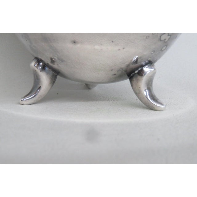 Mid 20th Century Primah H G Three Footed Silver Plated Bowl Mid Century For Sale - Image 4 of 11