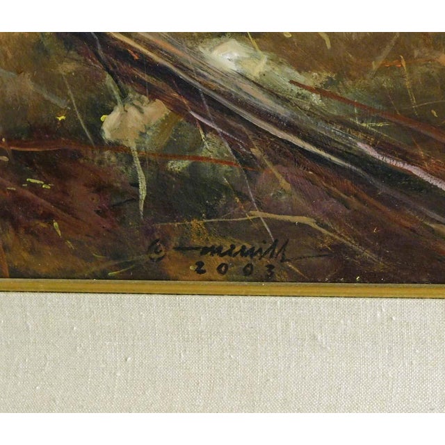 2000 - 2009 Dave Merrill Mountain Monarch" Original Oil Hand Signed Elk For Sale - Image 5 of 5