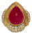 GRS Cert. 13.86 Carat No Heat Ruby Eiseman Signed Vintage Ring, Size 6.75 For Sale