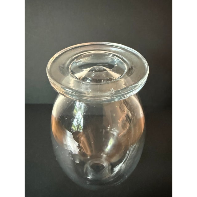 Glass Handblown Clear Glass Perfume Bottle, Cruet or Vase For Sale - Image 7 of 7