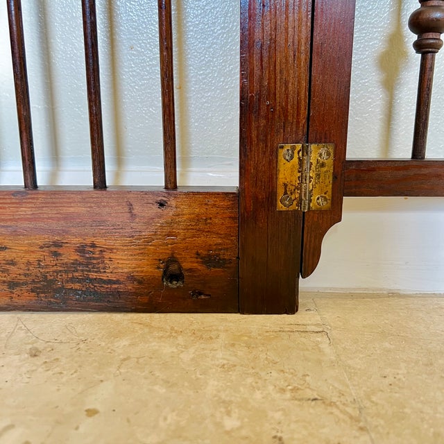 Victorian Stick and Ball Partition Panel With Gate, Late 19th Century For Sale - Image 10 of 12