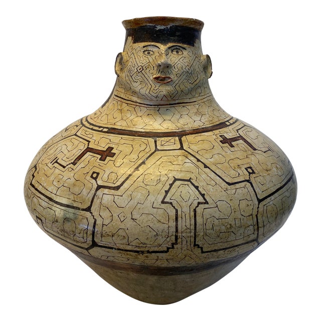 Monumental Amazonian Shipibo-Conibo Anthropomorphic Pottery Vessel For Sale