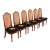 Karges Style French Regency Louis XVI Carved Solid Teak and Cane Back Dining Chairs, Set of Six For Sale