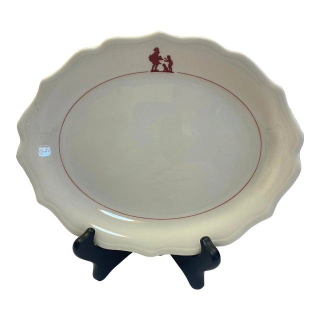 1960s Syracuse China Scalloped Howard Johnson Restaurantware Platter For Sale