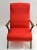 Red Italian Mahogany Lounge Chair, 1950s For Sale - Image 4 of 9