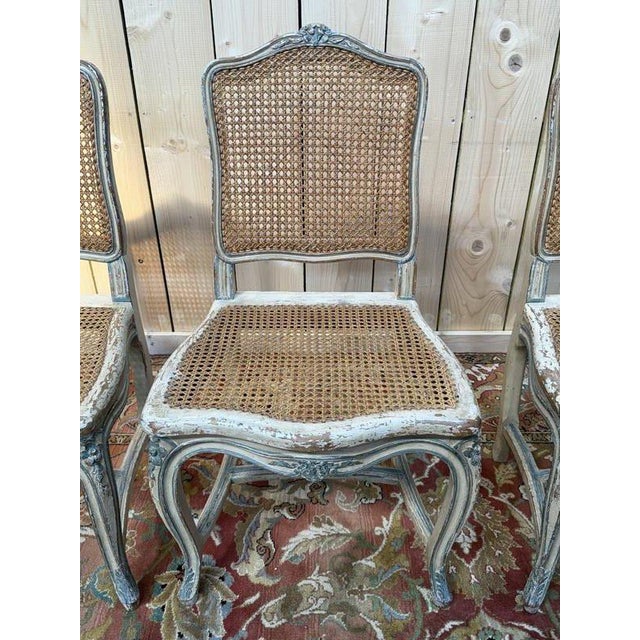 Louis XV Style Caned Chairs, Set of 4 For Sale - Image 3 of 9