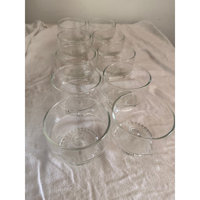 Mid-Century Modern Mid 20th Century Anchor Hocking Cubist Footed Dessert Cups - Set of 10 For Sale - Image 3 of 5