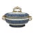 Antique Royal Worcester Blue White and Gold Sauce Tureen With Elephant Handles For Sale