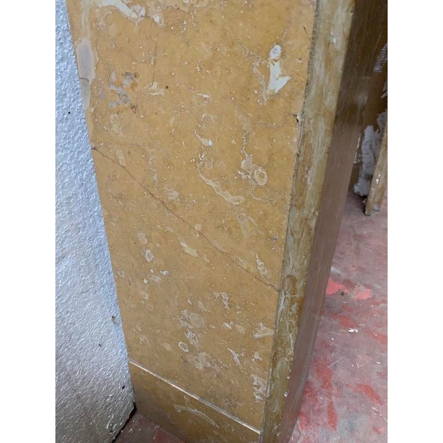 Fireplace in Yellow Marble For Sale - Image 4 of 10