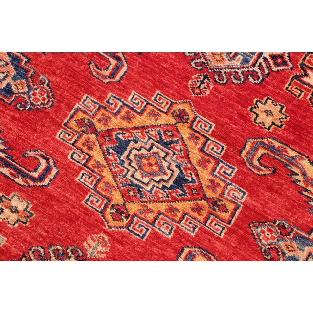 1990s Southwestern Super Kazak Red/Beige Wool Rug - 8'3'' X 9'8'' For Sale - Image 5 of 10